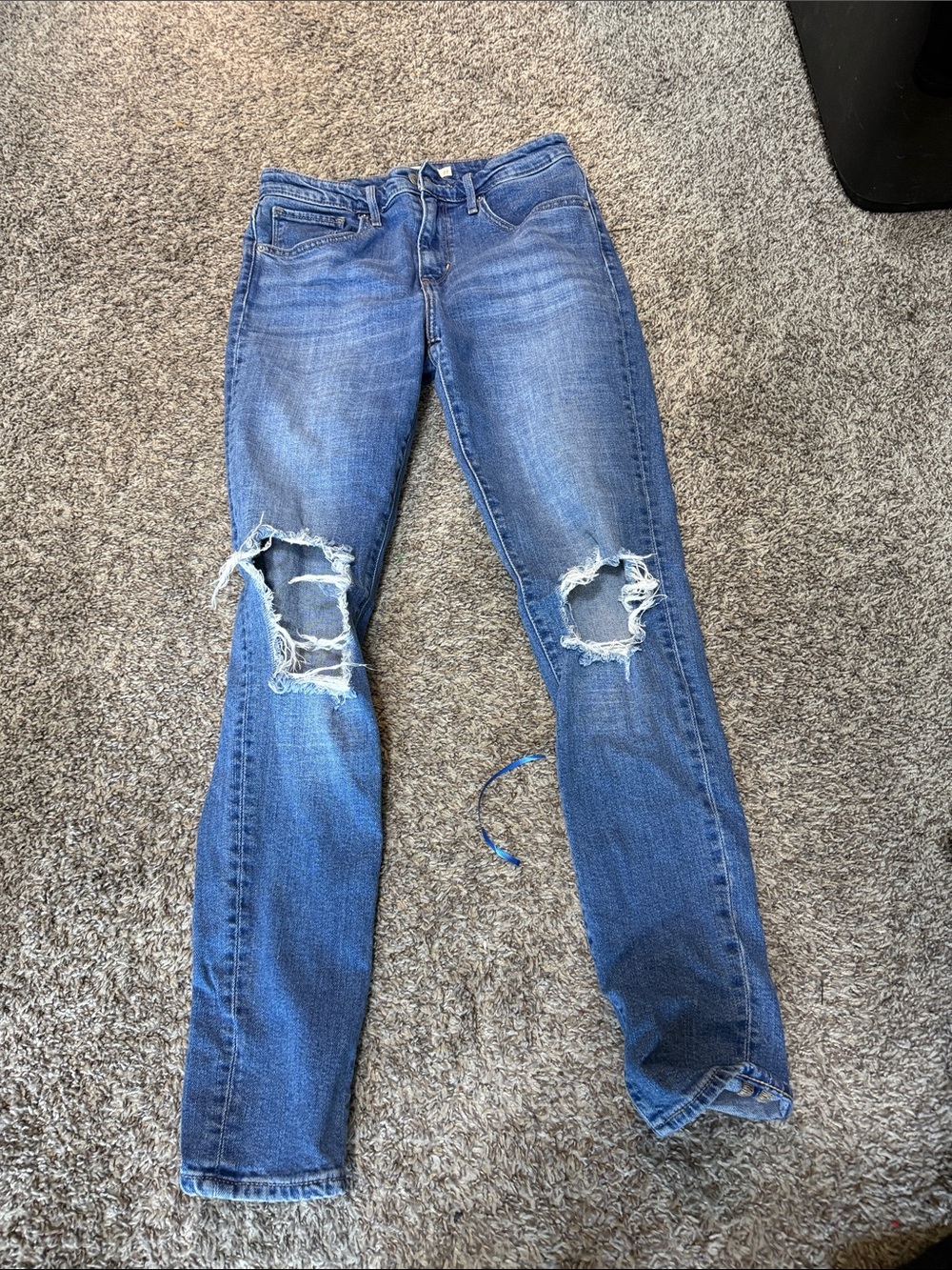 Levi's Distressed Medium Blue Skinny Jeans